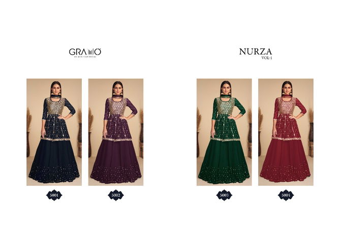 Nurza 1 Heavy Fancy Festive Wear georgette Designer Salwar Suit Collection